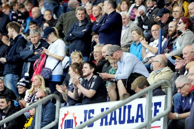 Falkirk fans. Picture Michael Gillen