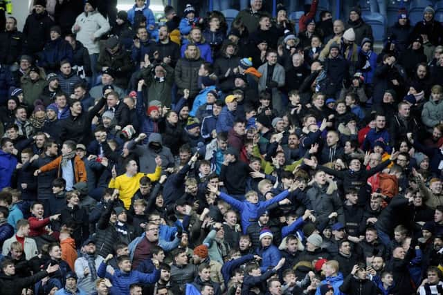 Falkirk were well backed by the visitors' support. Picture Michael Gillen.