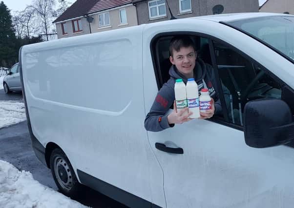 Liam Bell - making sure the milk gets through no matter what the weather