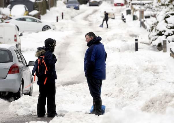 Most normal services came to a standstill in Falkirk during the whiteout that led to Scotland's first ever red level severe weather warning.