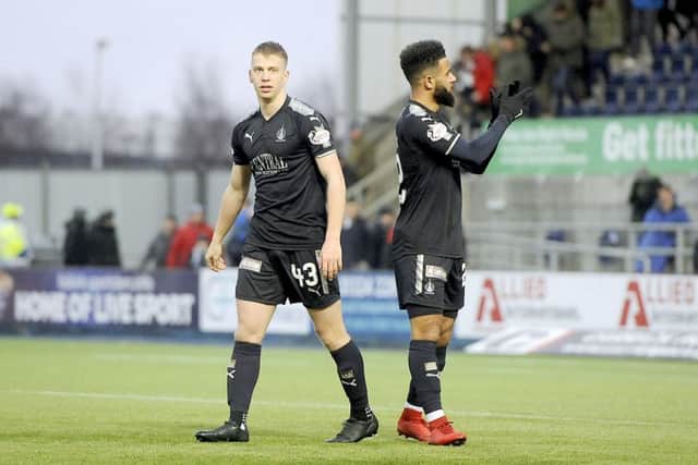 Nelson and Jakubiak have formed a good partnership for Falkirk. Picture Michael Gillen.