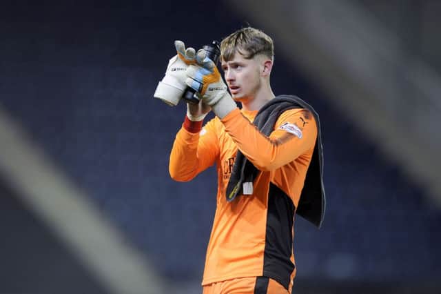 Conor Hazard has become Falkirk's first choice in recent weeks, though missed the Cup defeat to Rangers. Picture Michael Gillen.