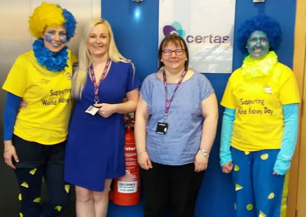 Staff at Certas were involved in fundraising for Kidney Kids Scotland