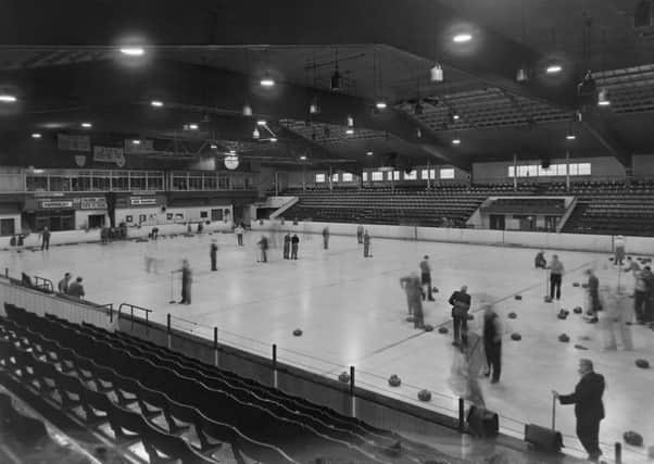 Went to the ice rink. Whether it was for skating, curling, ice hockey, or any number of special events. This picture was taken in the 1950s.