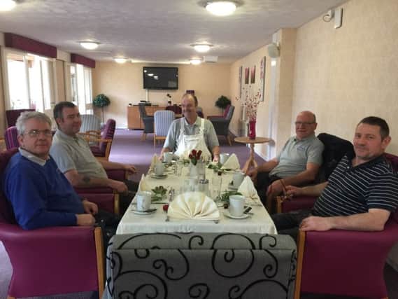 The Robertson Court residents pictured at their 'thank you' lunch