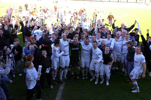 Last game at Firs Park saw Shire win 3-1 against Montrose. Picture: Michael Gillen