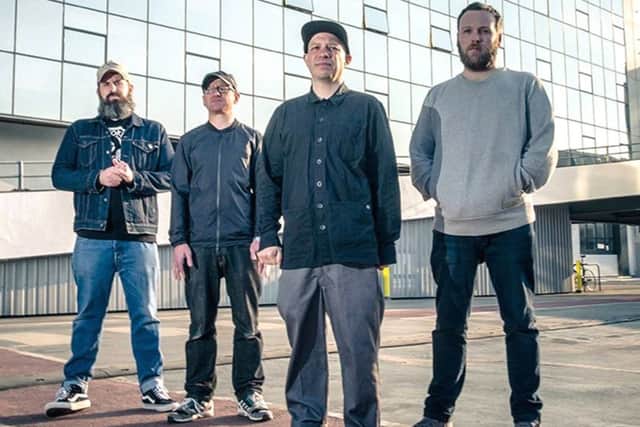Post-rock band Mogwai - who appear in a health message film to be shown on a giant outdoor screen at Forth Valley Royal Hospita