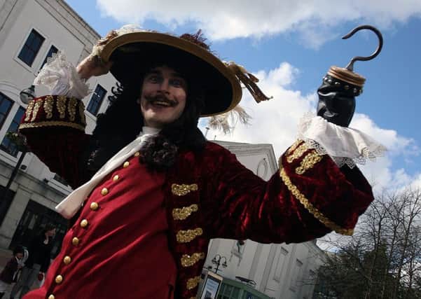 Blast from the past - Captain Hook (fully recovered from that unpleasant business involving a crocodile) was a star turn at one of the town's previous Pirates Parades.