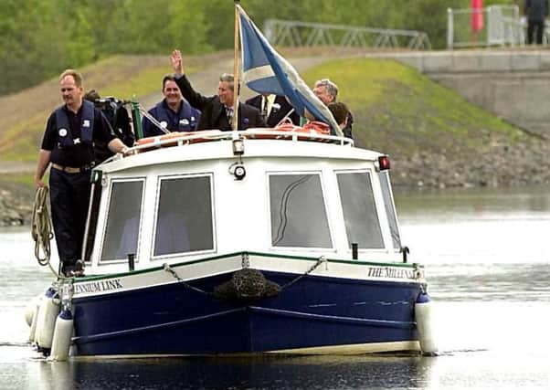 Flashback to 2001,  when Prince Charles opened the Forth and Clyde Canal at Grangemouth.