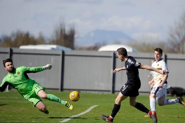 Longridge scored a neat individual effort to put the Bairns ahead in the second half. Picture Michael Gillen