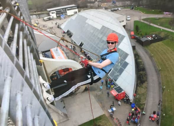 It's a long way down for charity abseilers!