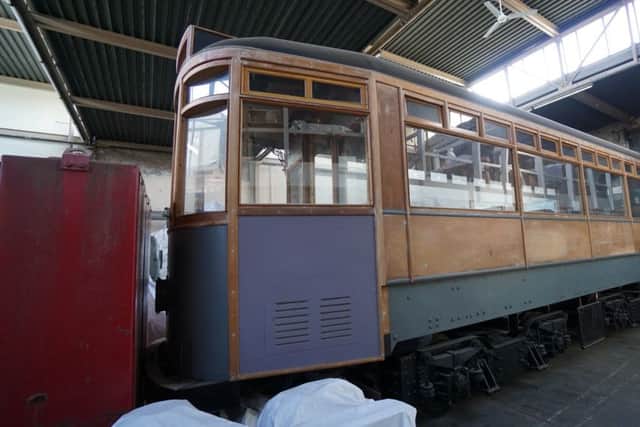 The tram is now stored in Grangemouth