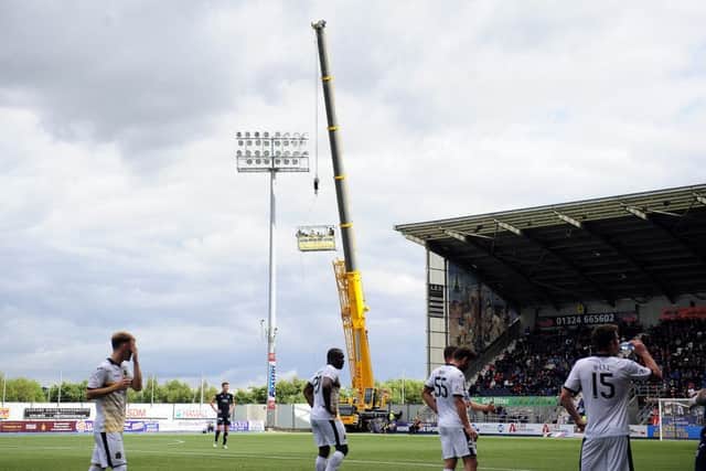 There was a different vantage point for this game at The Falkirk Stadium.
