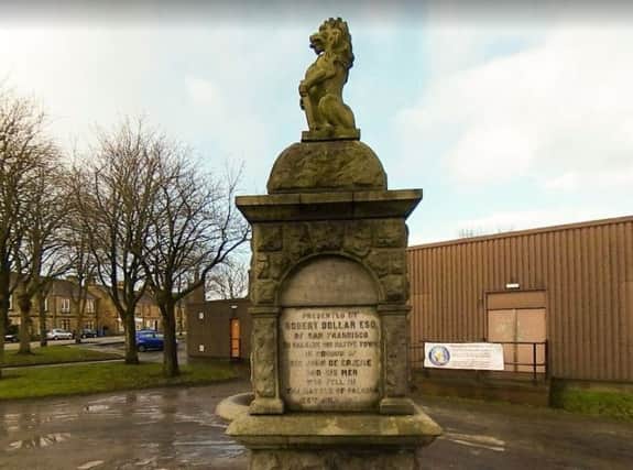 The statue has been damaged by vandals. Picture: Google Maps, some rights reserved.