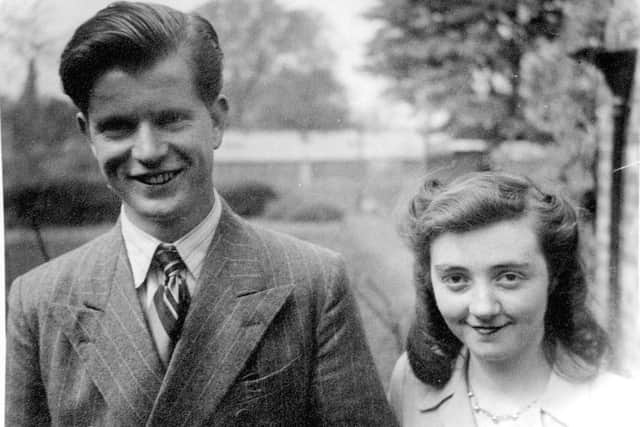 David and Ruth Brown pictured on their wedding day in 1948