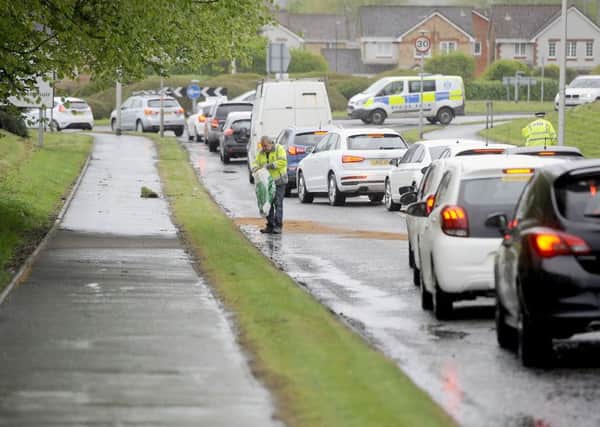 The accident  caused delays for motorists (Picture: Michael Gillen)