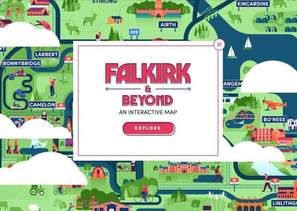VisitScotland has created a new interactive map, Falkirk & Beyond, to showcase what the area has to offer visitors to see and do.