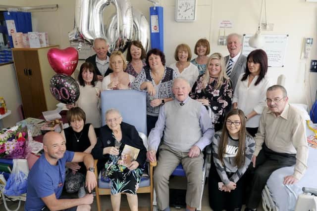 Jean Grosvenor was joined by members of her family for her 100th birthday