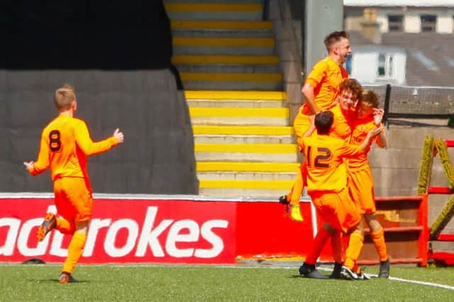 Syngenta celebrate the equaliser but were left disappointed. Pictrue by Scott Louden.