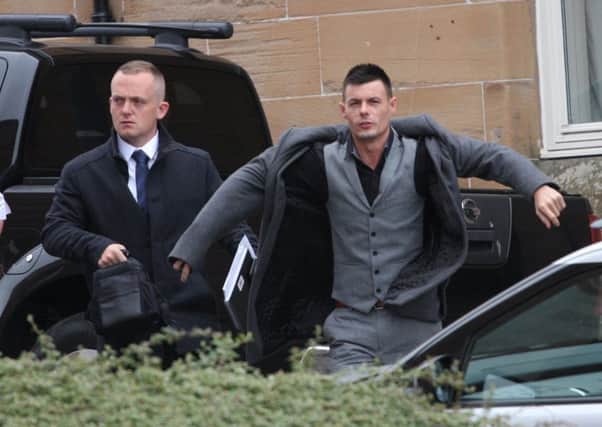 David Nelson, left, and Michael Riley at Falkirk Sheriff Court