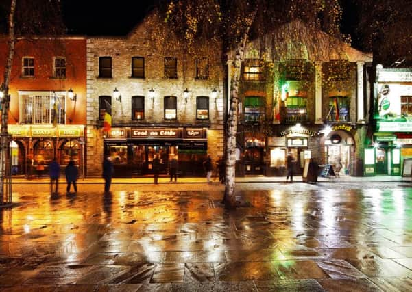 Dublin's popular Temple Bar area.
