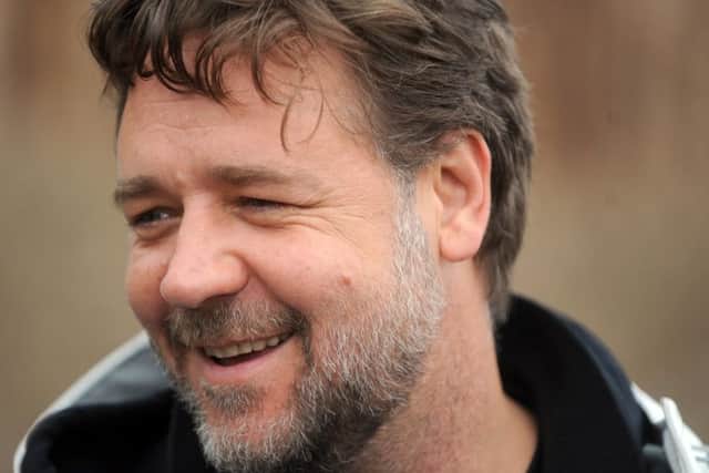 Actor Russell Crowe during his visit to Duncarron.