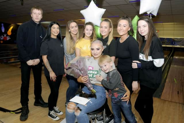 Morven after she had her hair shaved for MacMillan Cancer Support