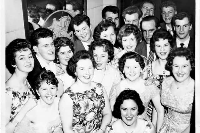 Falkirk High Street Boots staff at a Mathiesons tea room dance in the early 1960s