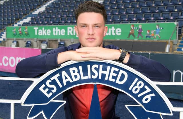 Tom Owen-Evans in Falkirk training