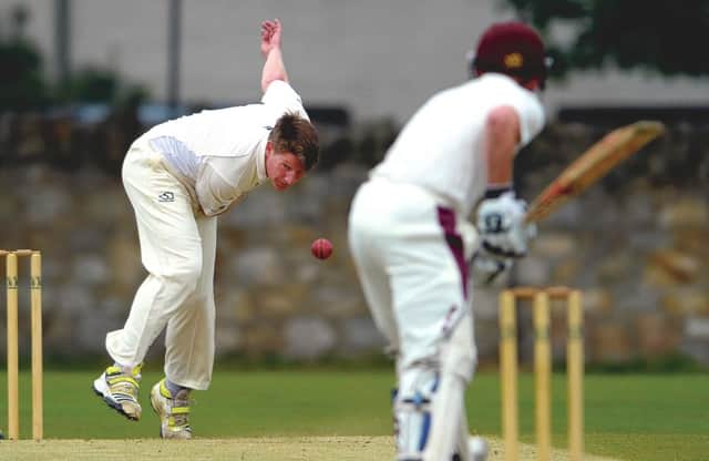 Pictured: Stenhousemuir players celebrate after taking the final wicket to win the match.  Stenhousemuir Cricket club took on Weir's Cricket Club in the Western District First Division match, which Stenhousemuir won by 21 runs.
