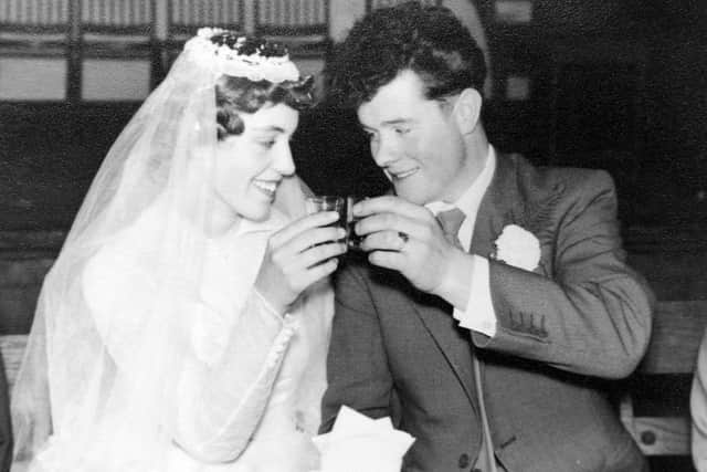 Original wedding photograph of Thomas Fullerton and Christine Fullerton