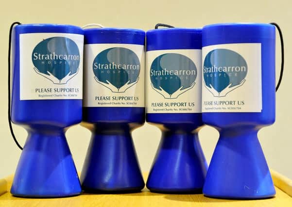 Collection tins for Strathcarron Hospice were stolen from Libby's, Larbert