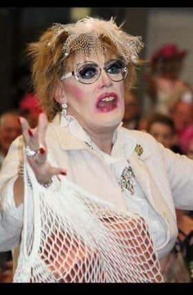 Drag artist Cheri Treiffel who sang 'It Should Have Been Me'
