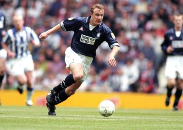 David Hagen in action for Falkirk against Kilmarnock in the 1997 Scottish Cup final. Picture: SNS