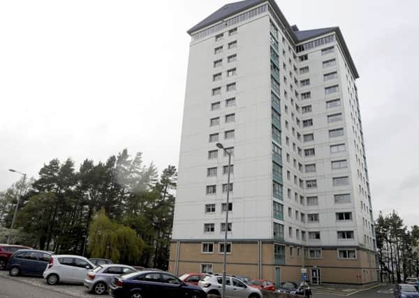 A leaking mains pipe at Parkfoot Court in Falkirk caused residents misery