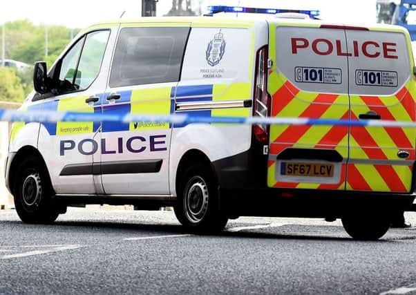 A back-up van was called to take Steel to Falkirk Police Station