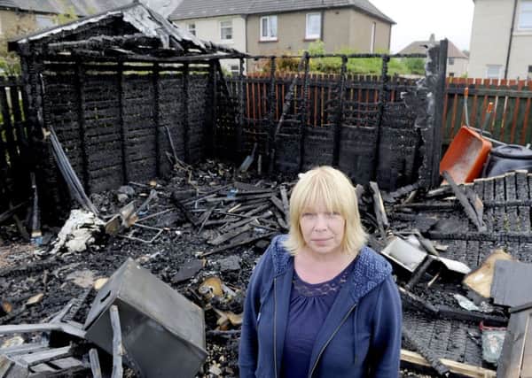 Margo Sturrock's back garden has caught fire twice in 18 months, this time completely destroying her garden