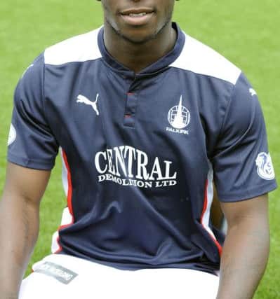 Olu Durojaiye wore number four at Falkirk. Picture Michael Gillen.