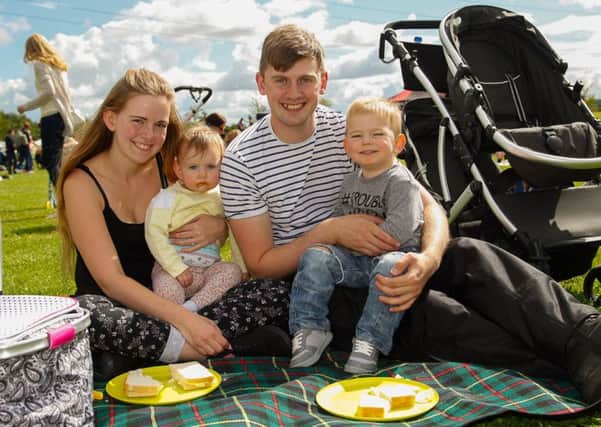 Happy family Rachel and Steve, with youngsters Emily and Edward, travelled to the Helix from Rosyth to enjoy last year's Big Picnic.