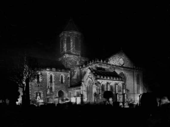 A gas-lit Falkirk Old Parish Church in 1935
