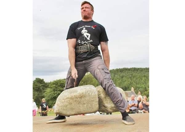 Ben Carlin (34) from Longcroft lifted the Dinnie Stones on August 5.