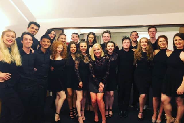 Kerry Ellis, centre, with the students of Edinburgh's very own 'Fame Academy
