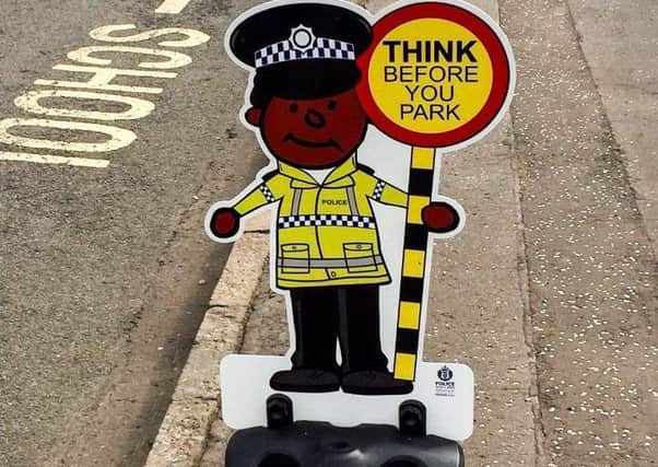 Community Officers were out and about this week monitoring vehicle parking. Pic: Forth Valley Police