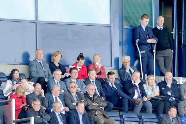 The directors box was a forlorn place on Saturday. Picture Michael Gillen.