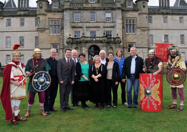 Members of the Roman Antonine Guard were in full regalia to greet a delegation from Falkirks twin district from the Odenwald at Callendar House, back in 2011 - one of many exchange visits between Falkirk and Germany.