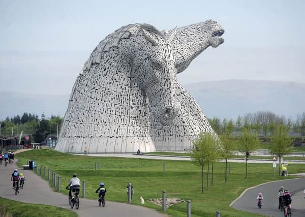 06-05-2018. Picture Michael Gillen. FALKIRK. The Helix Park and The Kelpies. Cycling Scotland Wee Jaunt Falkirk cycle, part of Pedal for Scotland which is on 9th September this year.