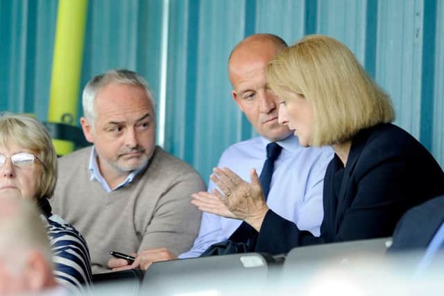 Ray McKinnon (left) watched on in Dingwall with Darren Taylor and Margaret Lang