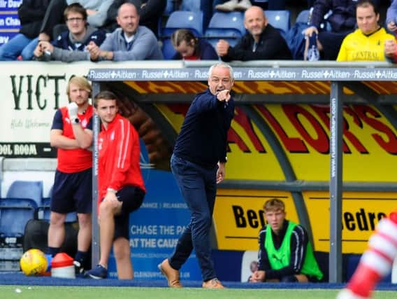 Ray McKinnon in the dugout against Connah's Quay (Pictures: Michael Gillen)