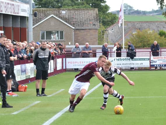 Derek Ure watches on as Shire fall to a 2-0 defeat at Kelty (Pic: Kevin Marshall)