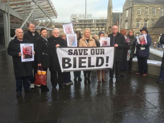 Save Our Bield protestors, including Bonnybridge councillor (now Provost) Billy Buchanan took their concerns to the Scottish Parliament last year, along with a petition.